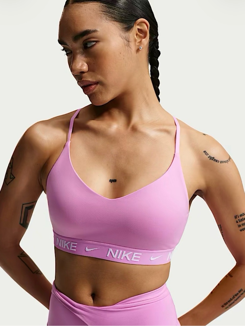 Nike Indy Womens Medium Light Support Padded Adjustable Sports Light Magenta NWT
